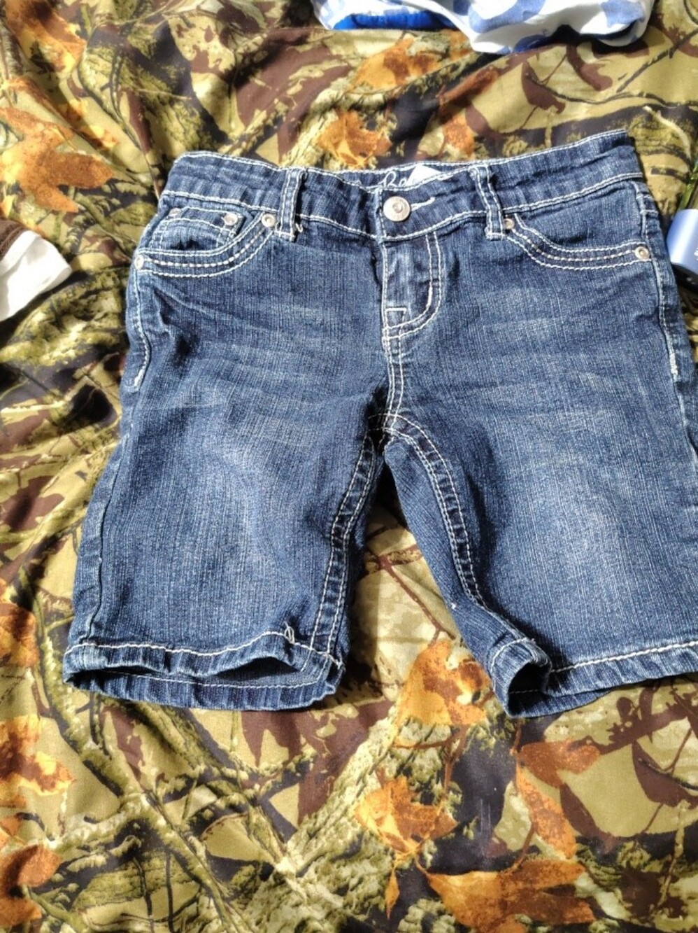 Kids Denim Shorts - Dark Blue Wash